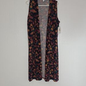 LuLaRoe Multicolor Floral Vest